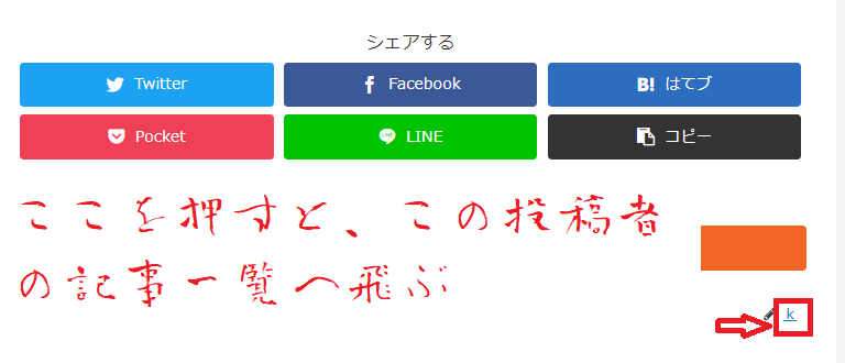 サイトの投稿者名の部分を押すと、その投稿者の記事一覧へ飛ぶ-WordPress