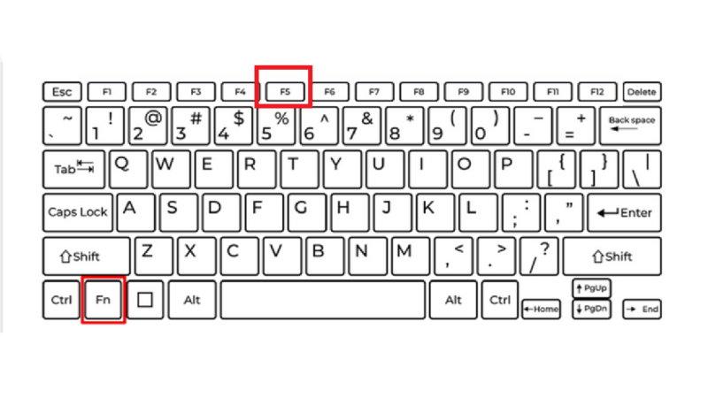 ブラウザのリロード-ノートパソコンキーボード